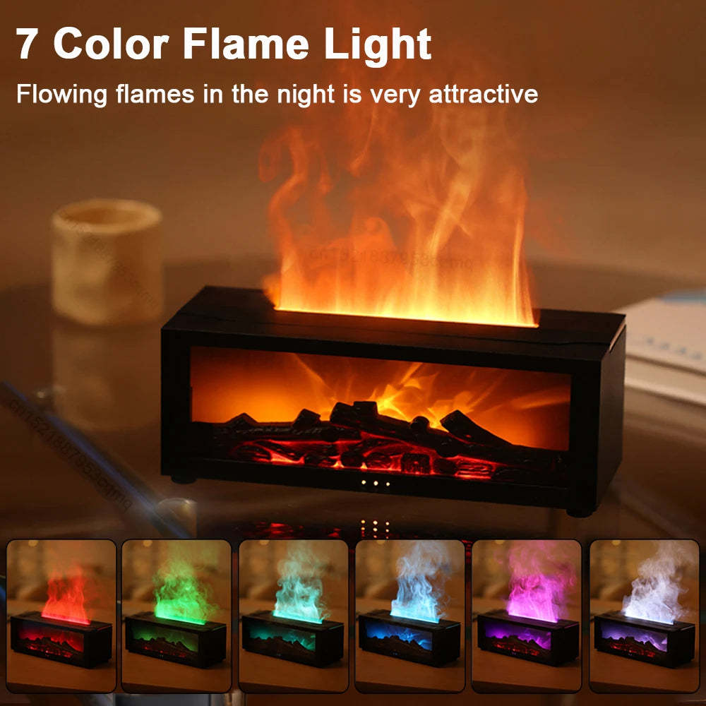 New Home Large Fog Volume Flame Humidifier 3D Flame Fireplace Machine