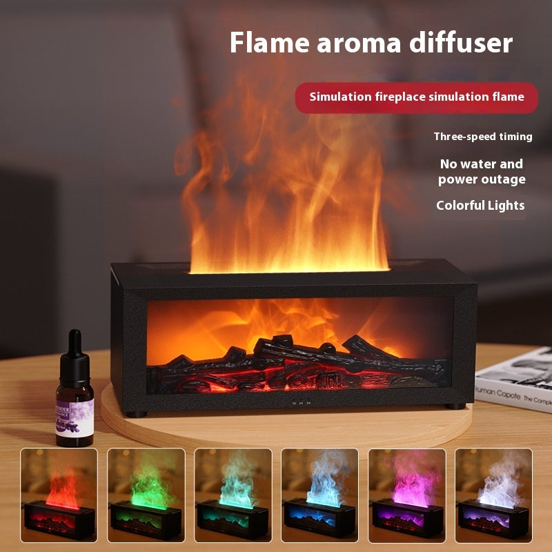 New Home Large Fog Volume Flame Humidifier 3D Flame Fireplace Machine